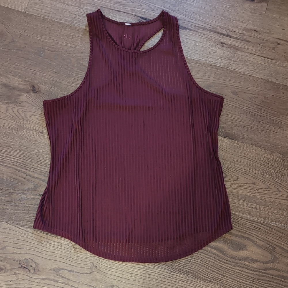 ALO Yoga Burgundy Tank Top